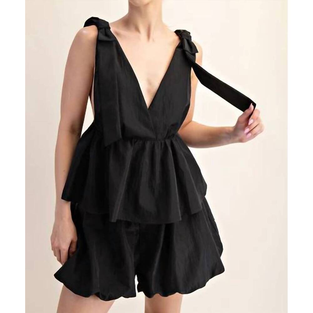 NEW GLAM volume and virtue short set in black